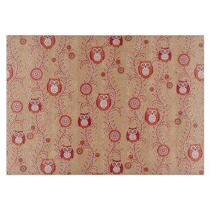 Rétro planche à découper de hiboux