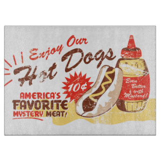 Rétro planche à découper de hot-dog