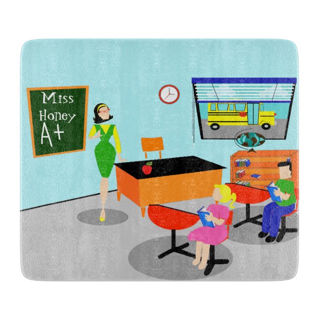 Rétro planche à découper de professeur (Devant)