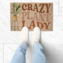 Retro Plant Lady Watercolor Plants Typography 