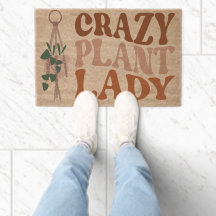 Retro Plant Lady Watercolor Plants Typography 