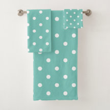 Rétro Points Blancs Sur Teal