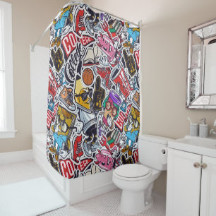 Retro Pop Culture Douche rideau