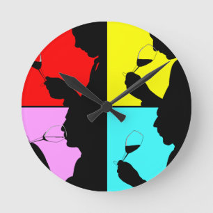 Retro PopArt Horloge Vintage 4 Etapes Dégustation