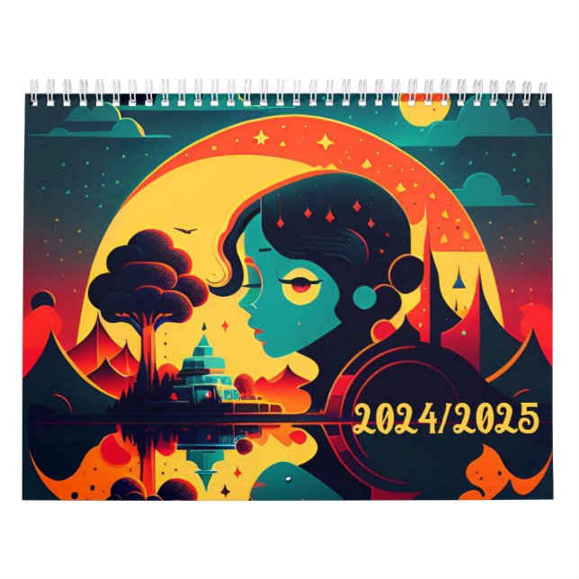 Retro Posters Collection 2 ans Calendrier 2024-202 (Protection)
