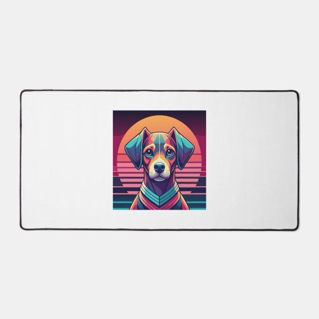 Retro Pulse Pup 80s Sunset Vibes (Recto)