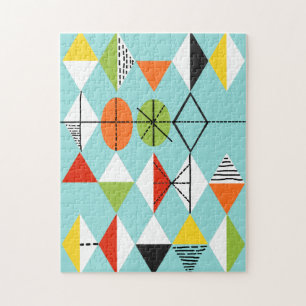 Rétro puzzle de motif de harlequin