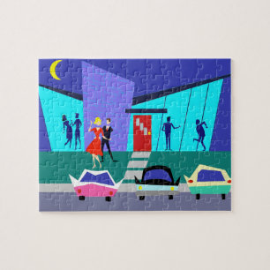 Rétro puzzle de partie de Chambre ouverte