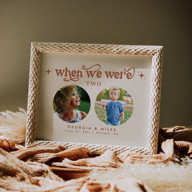 Rétro Quand Nous Étions Âge Bébé Numéro de tableau (Créateur téléchargé)