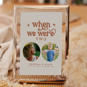 Rétro Quand Nous Étions Âge Bébé Numéro de tableau