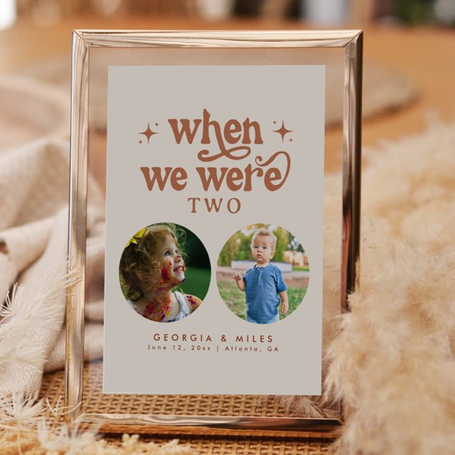 Rétro Quand Nous Étions Âge Bébé Numéro de tableau (Créateur téléchargé)