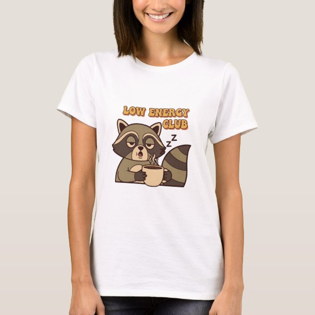 Retro Raccoon Low Energy Club Women’s T-Shirt (Devant)