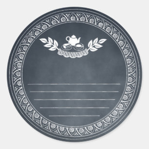 Rétro recette vintage de craie et autocollant de