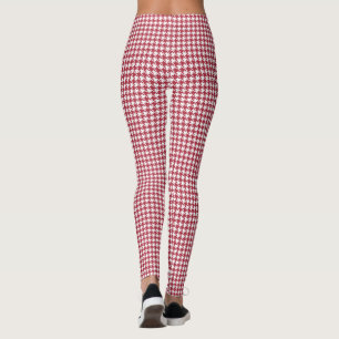 Retro Red Houndstooth Leggings