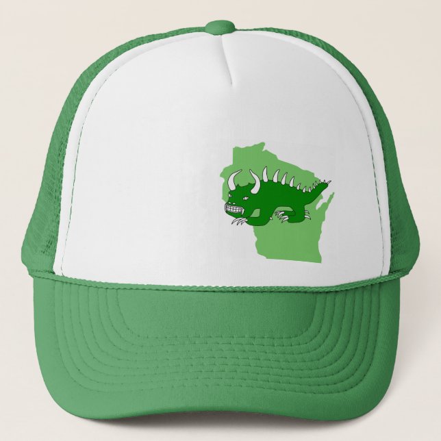 Rétro Rhinelander Hodag et casquette du Wisconsin (Devant)