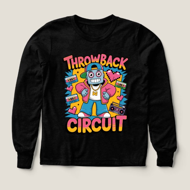 Retro Robot 90s Design Hip hop - Fun Cartoon Throw (Motif recto)