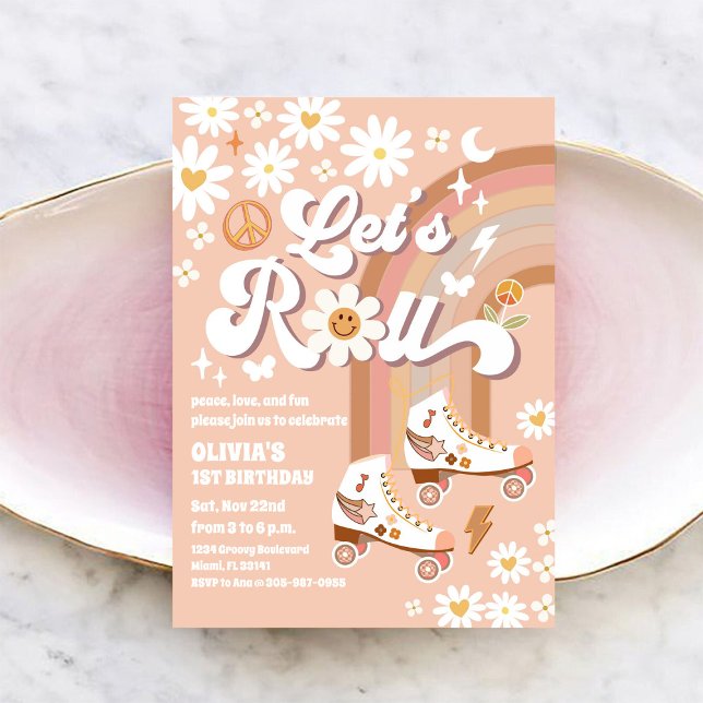 Retro Roller Skate Birthday Invitation (Créateur téléchargé)