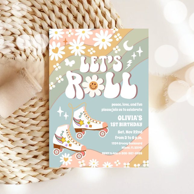 Retro Roller Skating Birthday Invitation (Créateur téléchargé)