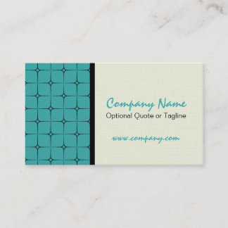 Retro Romance Carte de visite à motifs, Turquoise
