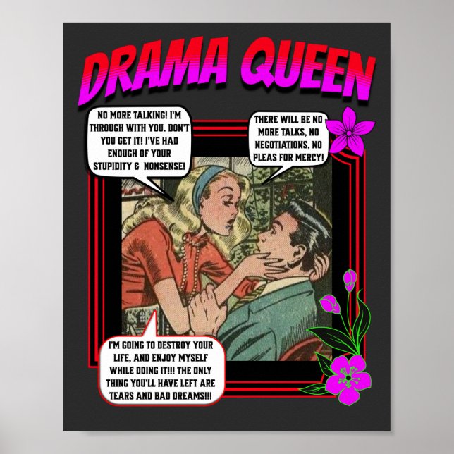 Retro Romance - Drama Queen - Poster (Devant)