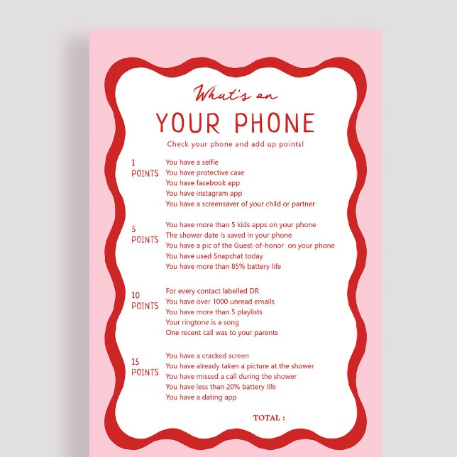 Retro rose rouge Ce qui est sur votre jeu de télép (Créateur téléchargé)