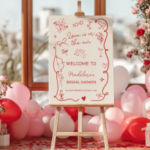 Retro Rouge Amour dans l'air Bienvenue à la baby s