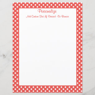 Retro Rouge & Blanc Polka Motif Personnaliser
