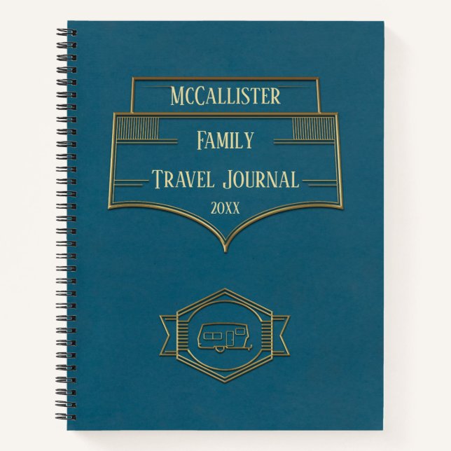 Retro RV Camper Travel Journal (Devant)