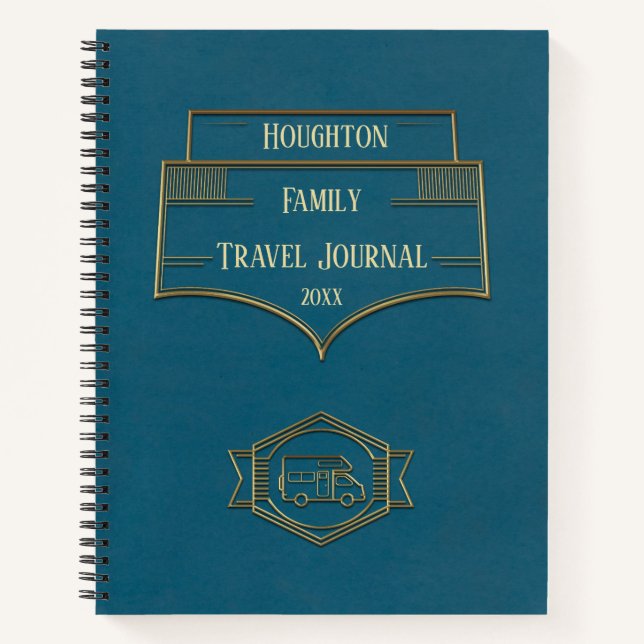 Retro RV Motorhome Travel Journal (Devant)