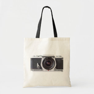 Rétro sac d'épicerie de toile de l'appareil-phot