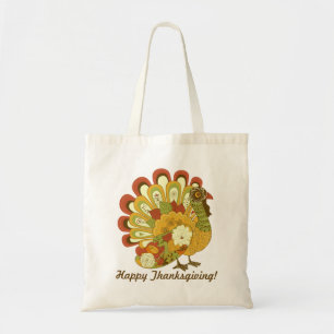 RÉTRO SAC FLORAL DE FAVEUR DE BON THANKSGIVING DE