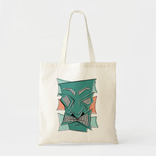 Rétro sac fourre-tout angulaire à masque de Tiki