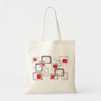 Rétro sac fourre-tout rouge à coutume de motif de