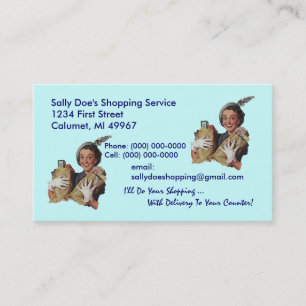 Rétro service d'épicerie du carte de visite GR8