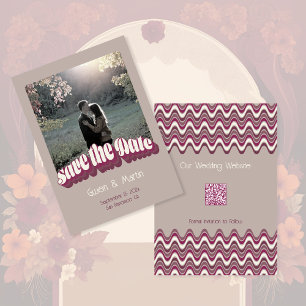 Retro Seventies Style Photo Enregistrer La Carte D