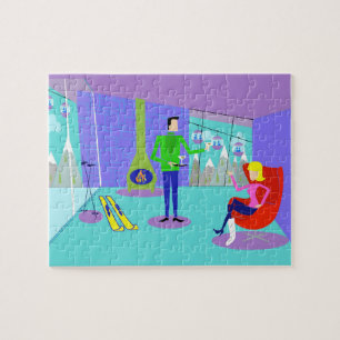 Retro Ski Vacances Jigsaw Puzzle