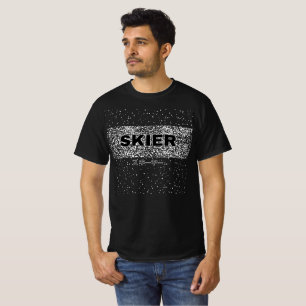 Retro Skier Design avec T-Shirt Texte Japonais