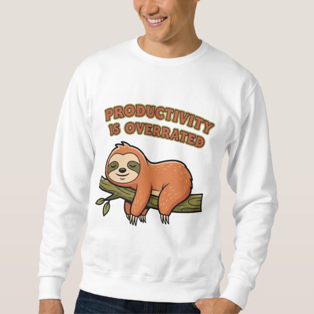 Retro Sloth Anti Hustle Men’s Sweatshirt (Devant)