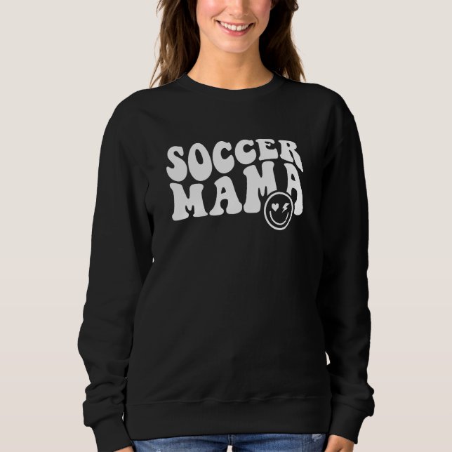 Retro Soccer Mama Sweatshirt de football personnal (Devant)