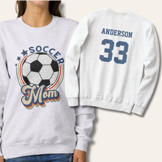 Retro Soccer Maman Sweatshirt de football personna (Vintage Soccer mom Sweater)
