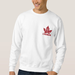 Rétro souvenir de feuille d'érable de sweatshirt