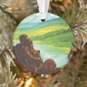 Retro Space Travel Poster-Une mission de science d