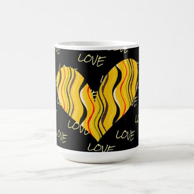 Retro Style Heart Love Mug Cup (Centre)