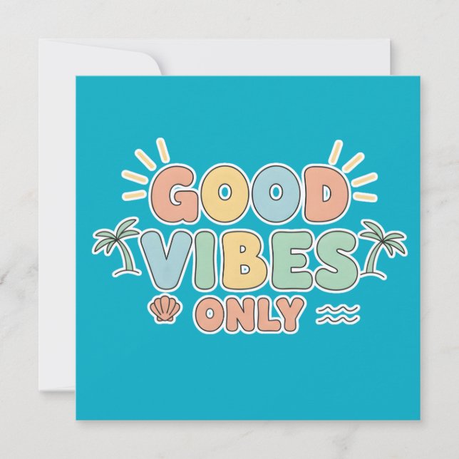 Retro Summer Beach Aesthetic Pastel Typography Art (Devant)