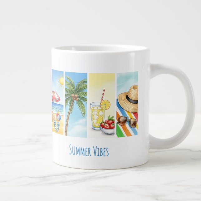 Retro Summer Beach Vibes Sublimation Mug – Vintage (Droite)
