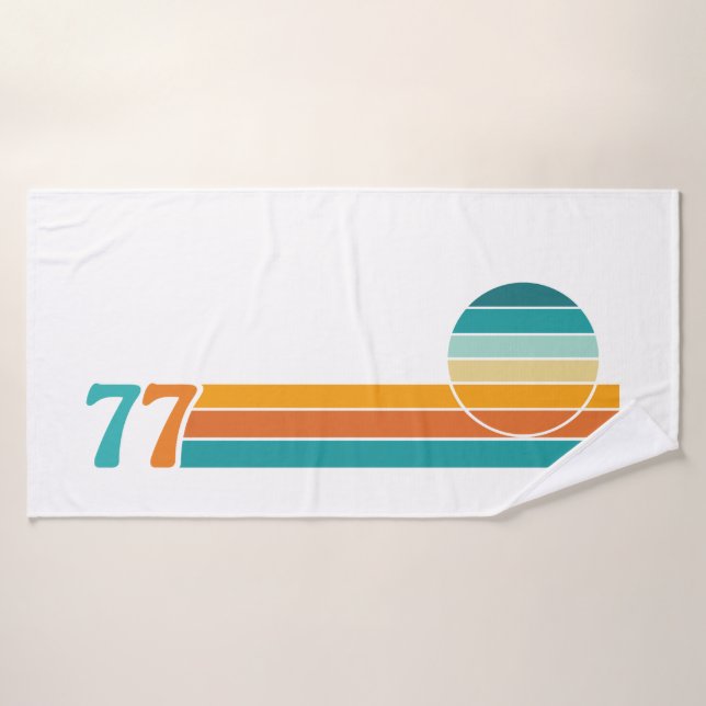 Retro Sunset 77 (Serviette de bain)
