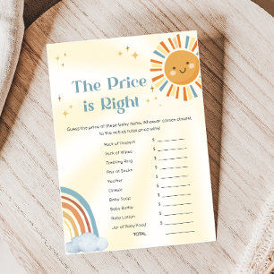 Retro Sunshine Baby Shower Le jeu The Price Is Rig