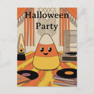 Retro, Super Corn de bonbons Halloween Invitation