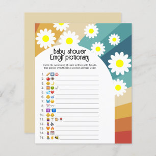 Retro Super - Emoji jeu d'images baby shower