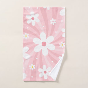 Retro Super rose soleil marguerite florale hippie